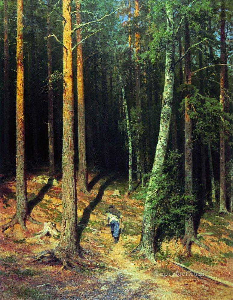 pine forest 1878 classical landscape Ivan Ivanovich Oil Paintings